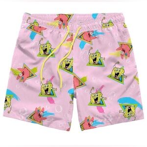 Men’s Spongebob Triangle Swim Shorts Pink M
